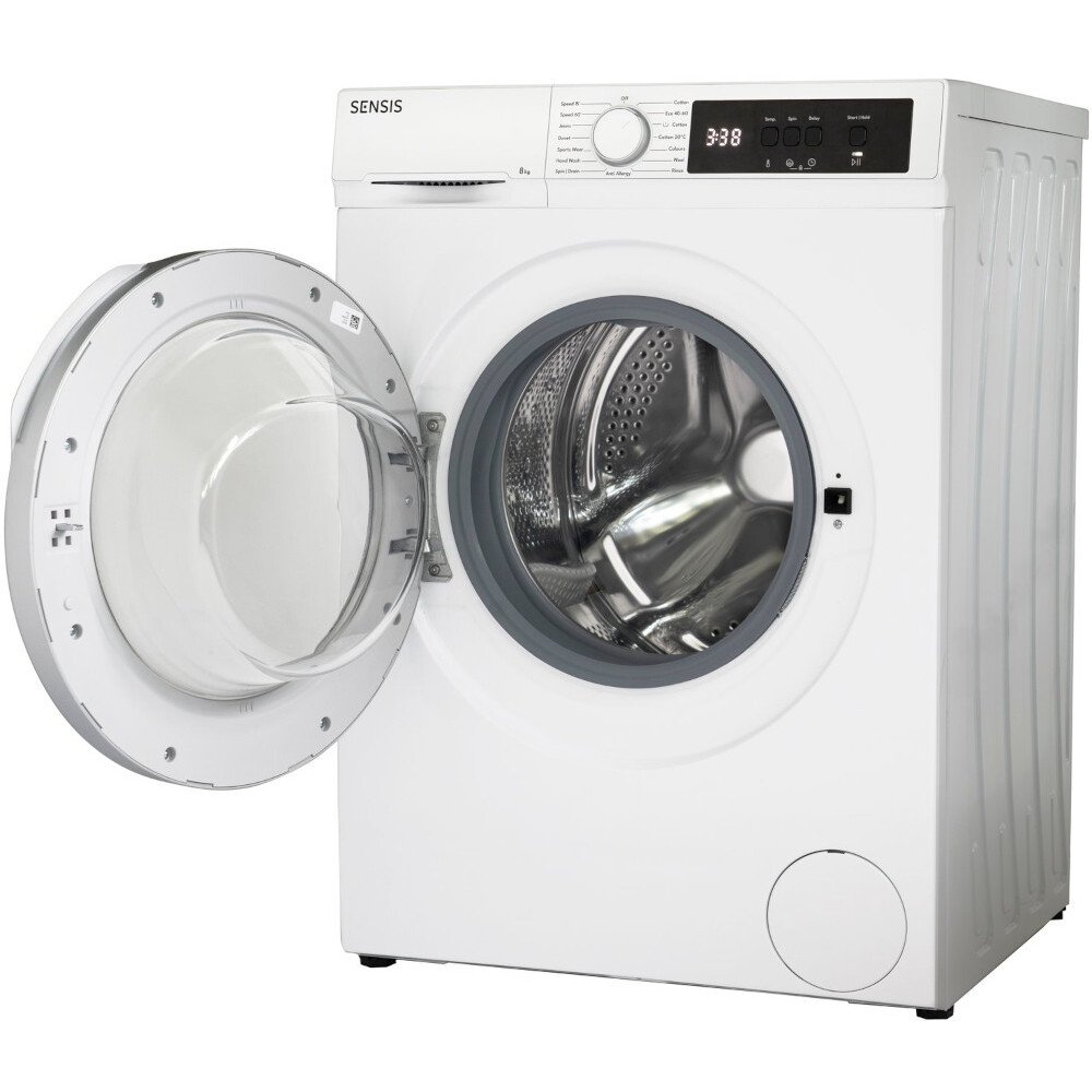 Sensis WMF01814AW Washing Machine, 8kg, 1400 Spin, White, A Rated