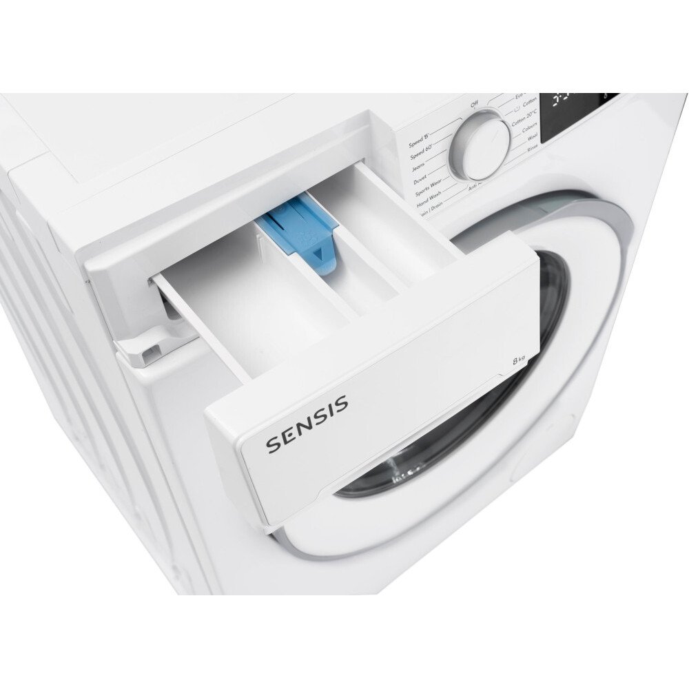 Sensis WMF01814AW Washing Machine, 8kg, 1400 Spin, White, A Rated