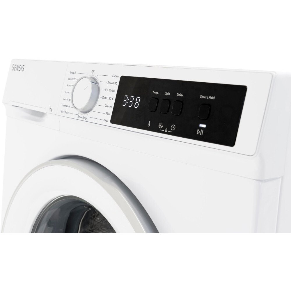 Sensis WMF01914AW Washing Machine, 9kg, 1400 Spin, White, A Rated