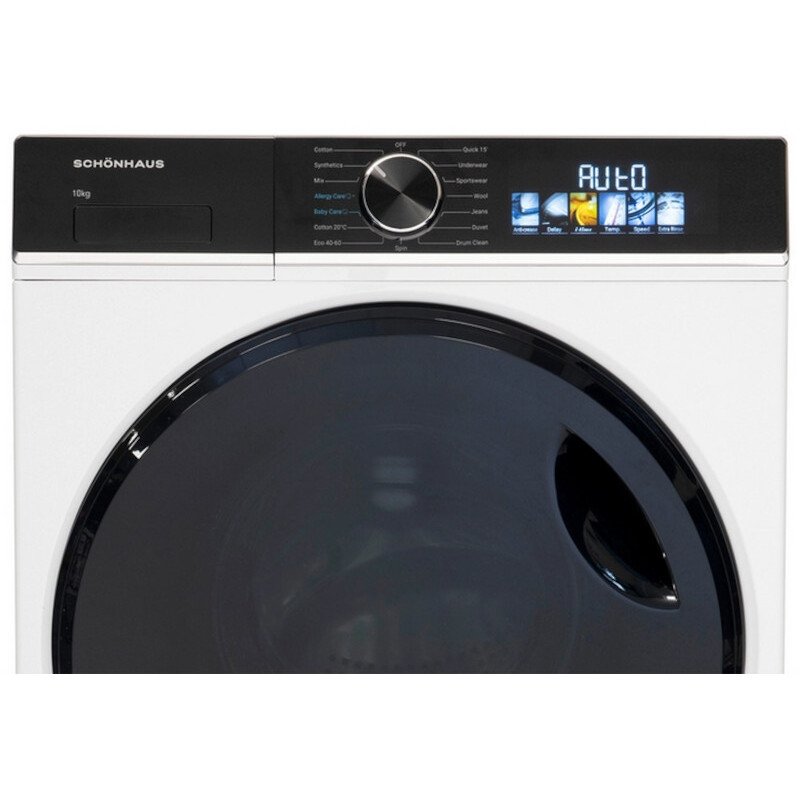 Schonhaus WMSF011014AW Washing Machine, 10kg, 1400 Spin, White, A Rated