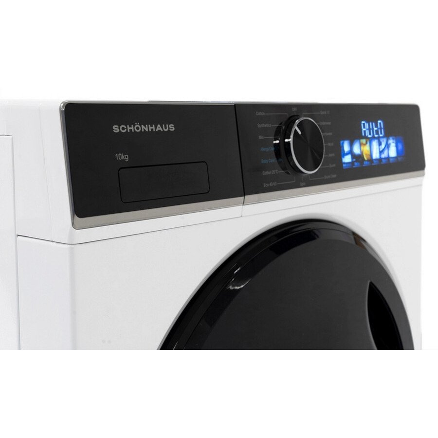 Schonhaus WMSF011014AW Washing Machine, 10kg, 1400 Spin, White, A Rated