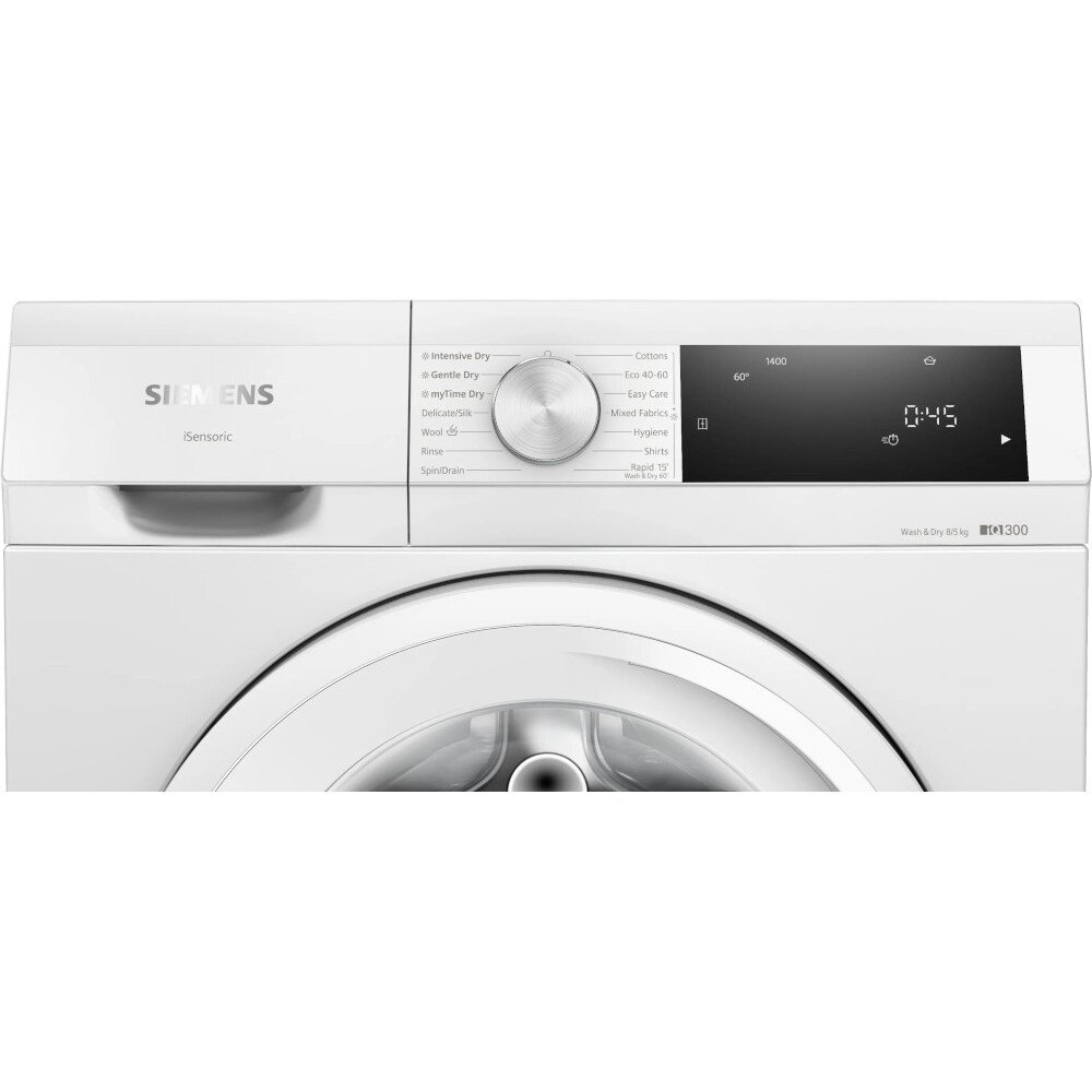 Siemens WN34A1U8GB iQ300 Washer Dryer, 8kg/5kg, 1400 Spin, White, E Rated