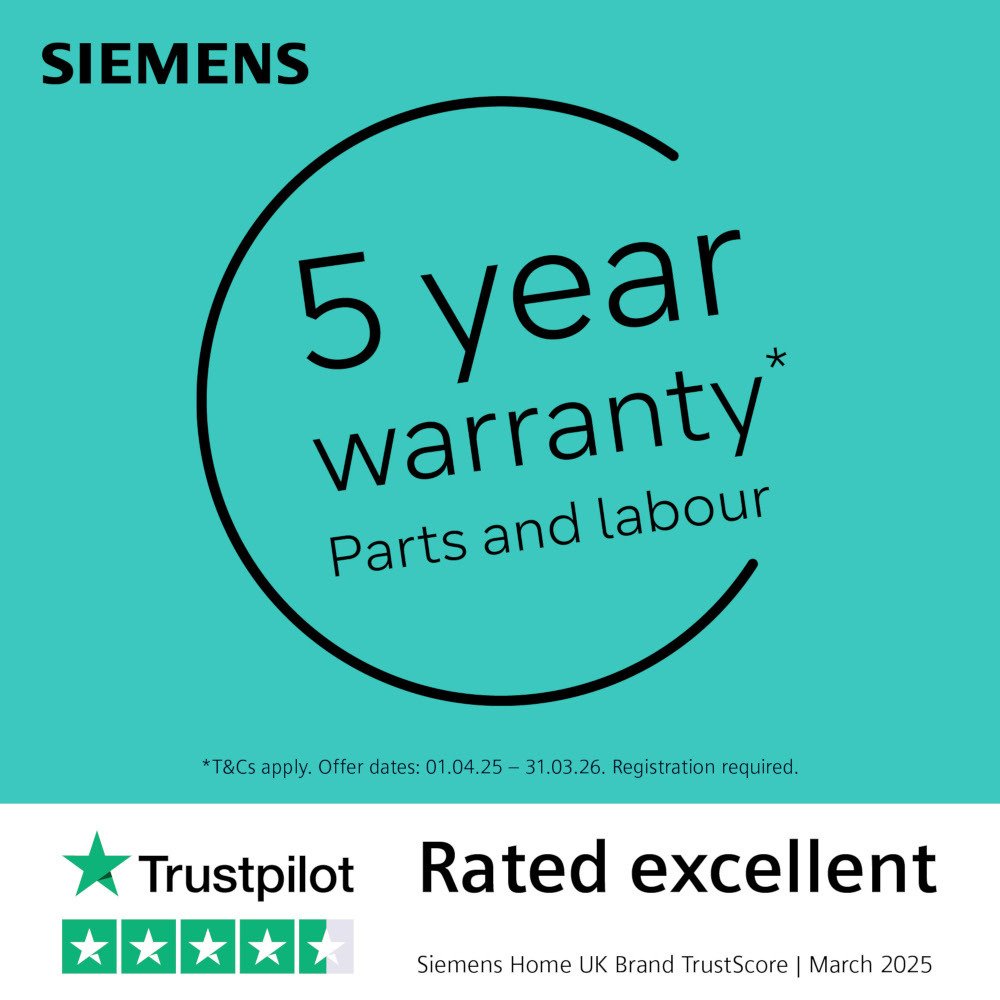 Siemens WN54C2ATGB iQ700 i-Dos Washer Dryer, 10.5kg/6kg, 1400 Spin, Silver, D Rated