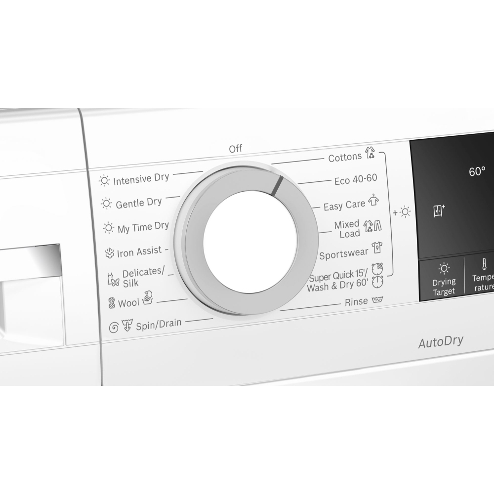 Bosch WNA134U8GB Series 4 Washer Dryer, 8kg/5kg, 1400 Spin, White, C Rated