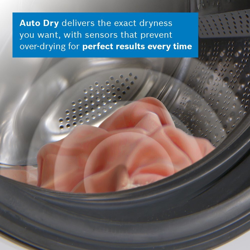 Bosch WNA144V9GB Series 4 Washer Dryer, 9kg/5kg, 1400 Spin, White, E Rated