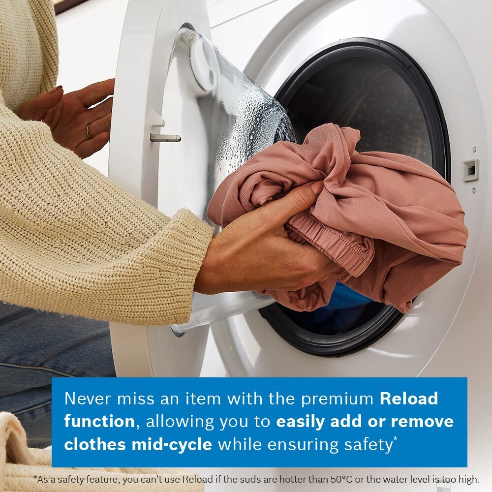 Bosch WNA144V9GB Series 4 Washer Dryer, 9kg/5kg, 1400 Spin, White, E Rated