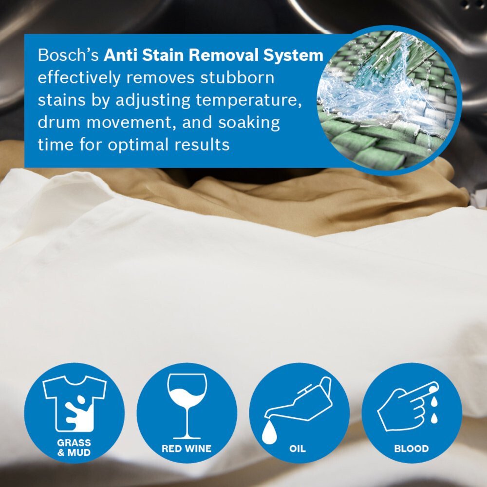 Bosch WNC25410GB Series 8 i-Dos Washer Dryer, 10kg/6kg, 1400 Spin, White, D Rated