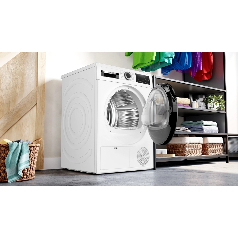 Bosch WPG23108GB Series 6 Condenser Tumble Dryer, 8kg, White, B Rated