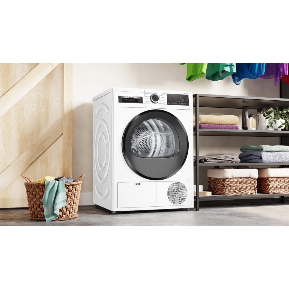 Bosch WPG23108GB Series 6 Condenser Tumble Dryer, 8kg, White, B Rated