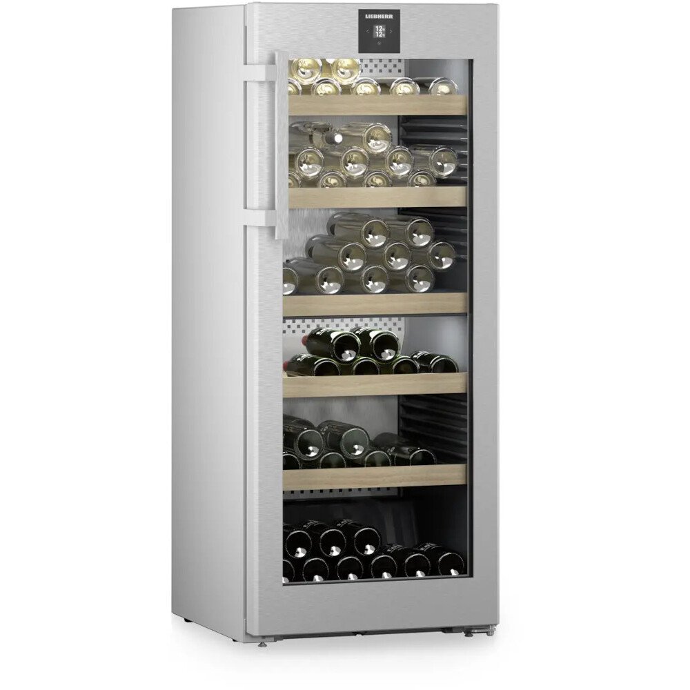 Liebherr WPsd4652 Wine Cooler, Silver, F Rated