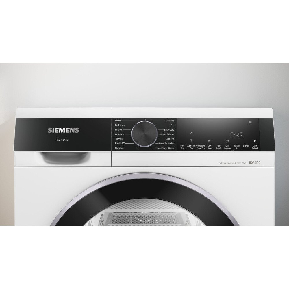 Siemens WQ45G203GB iQ500 Heat Pump Tumble Dryer, 9kg, White, A+++ Rated
