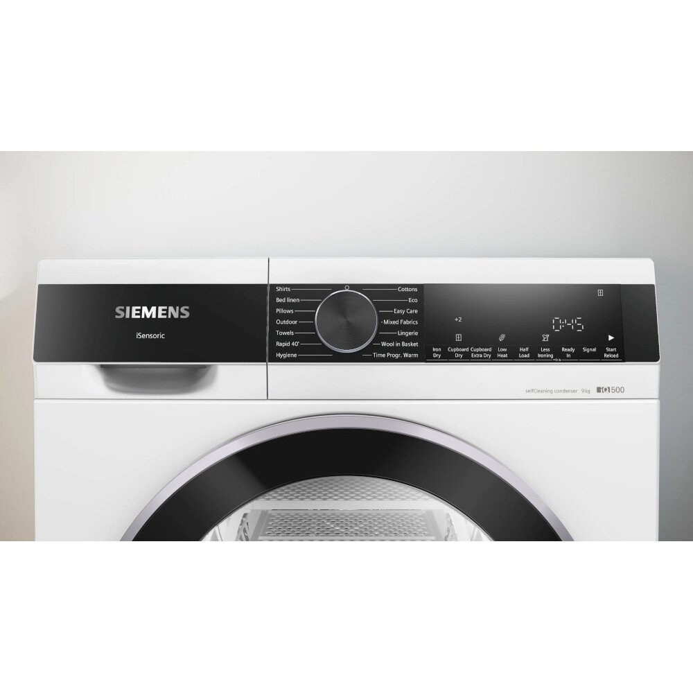 Siemens WQ45G203GB iQ500 Heat Pump Tumble Dryer, 9kg, White, A+++ Rated