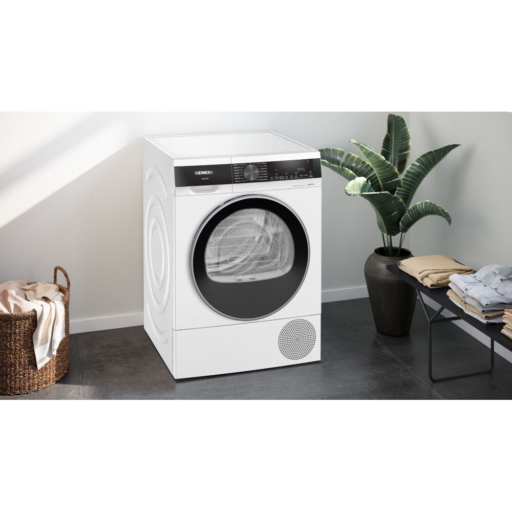 Siemens WQ45G203GB iQ500 Heat Pump Tumble Dryer, 9kg, White, A+++ Rated