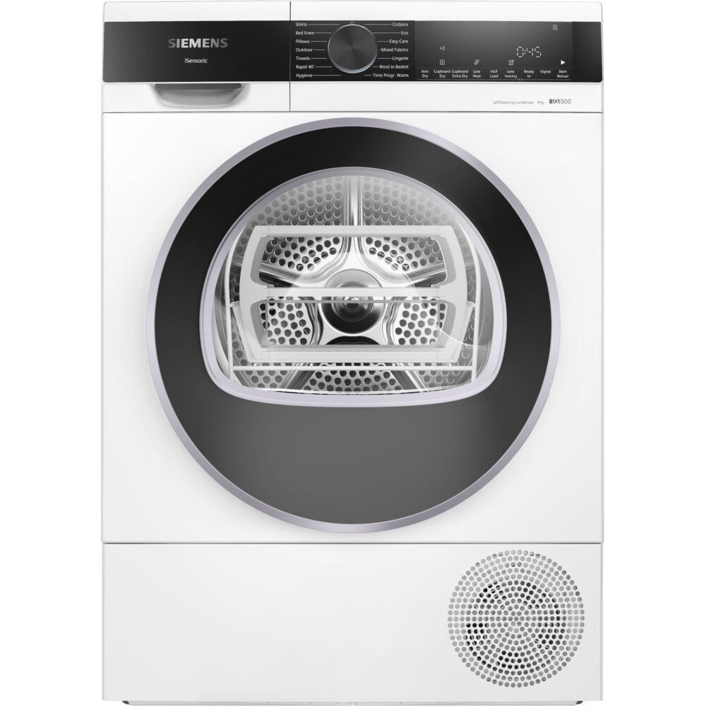 Siemens WQ45G203GB iQ500 Heat Pump Tumble Dryer, 9kg, White, A+++ Rated