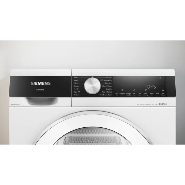 Siemens WQ45G2D2GB iQ500 Heat Pump Tumble Dryer, 9kg, White, A++ Rated