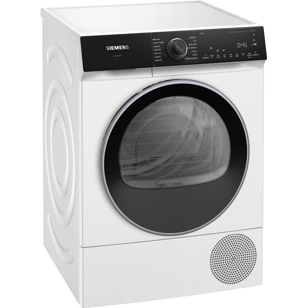 Siemens WQ46H2D9GB iQ500 Heat Pump Tumble Dryer, 9kg, White, A+++ Rated