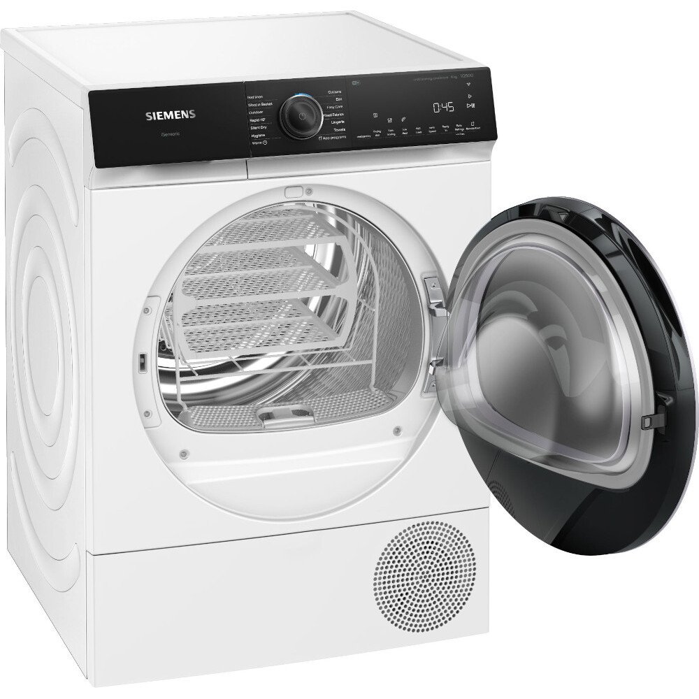 Siemens WQ46H2D9GB iQ500 Heat Pump Tumble Dryer, 9kg, White, A+++ Rated