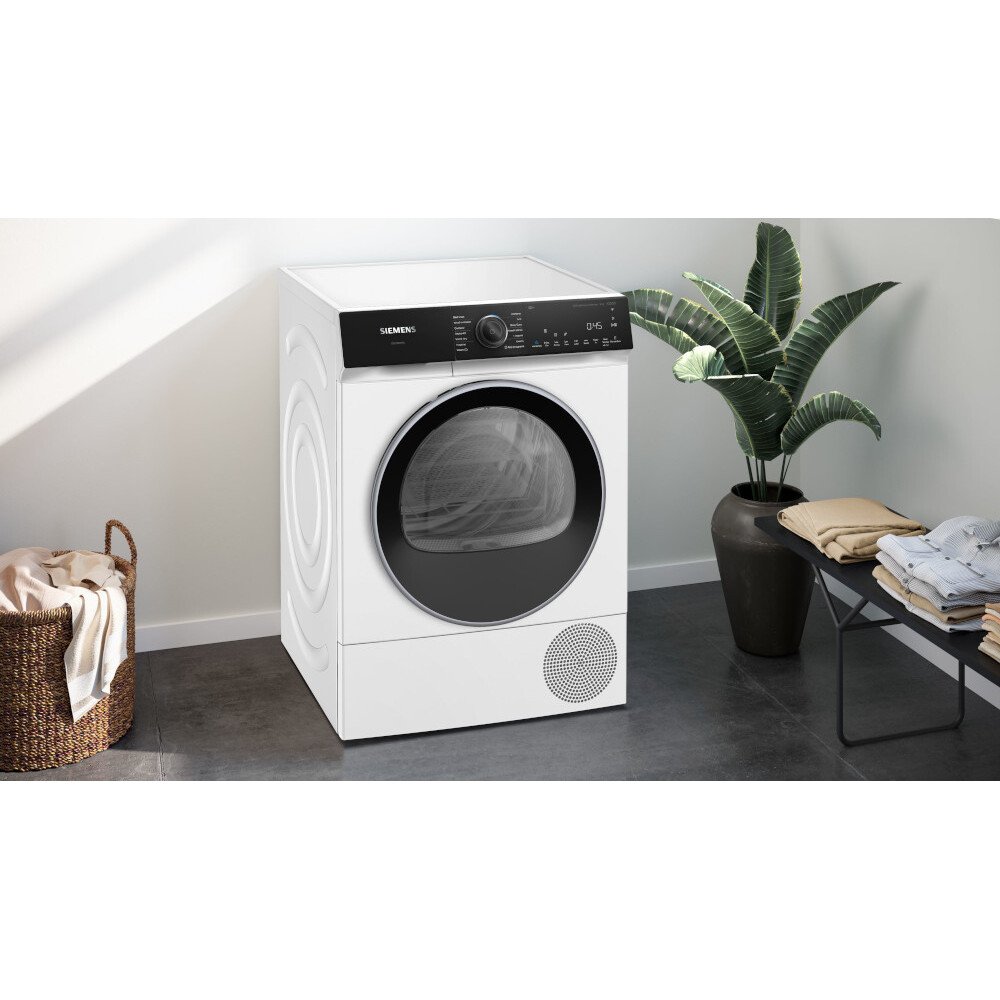 Siemens WQ46H2D9GB iQ500 Heat Pump Tumble Dryer, 9kg, White, A+++ Rated