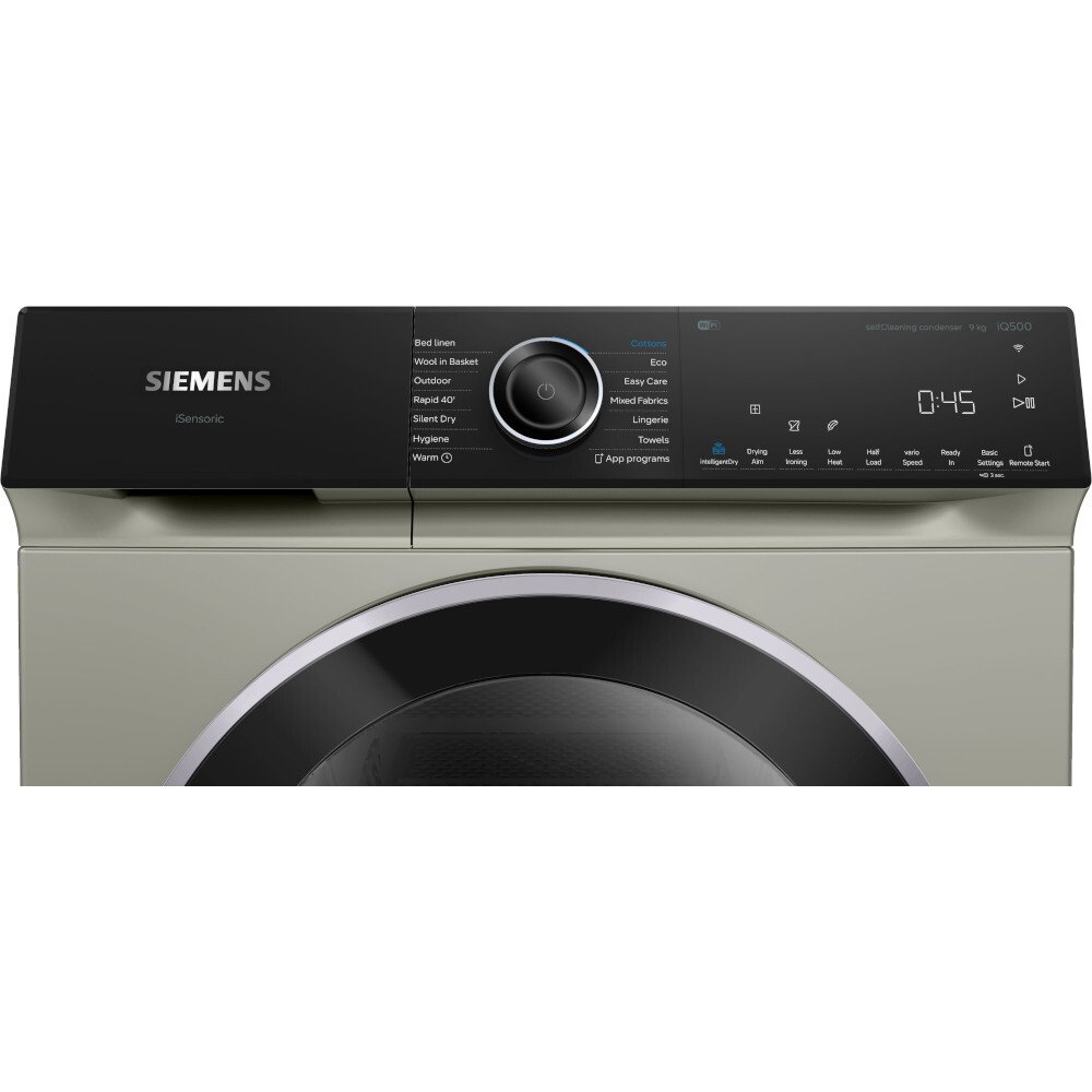 Siemens WQ46H2DXGB iQ500 Heat Pump Tumble Dryer, 9kg, Silver, A+++ Rated