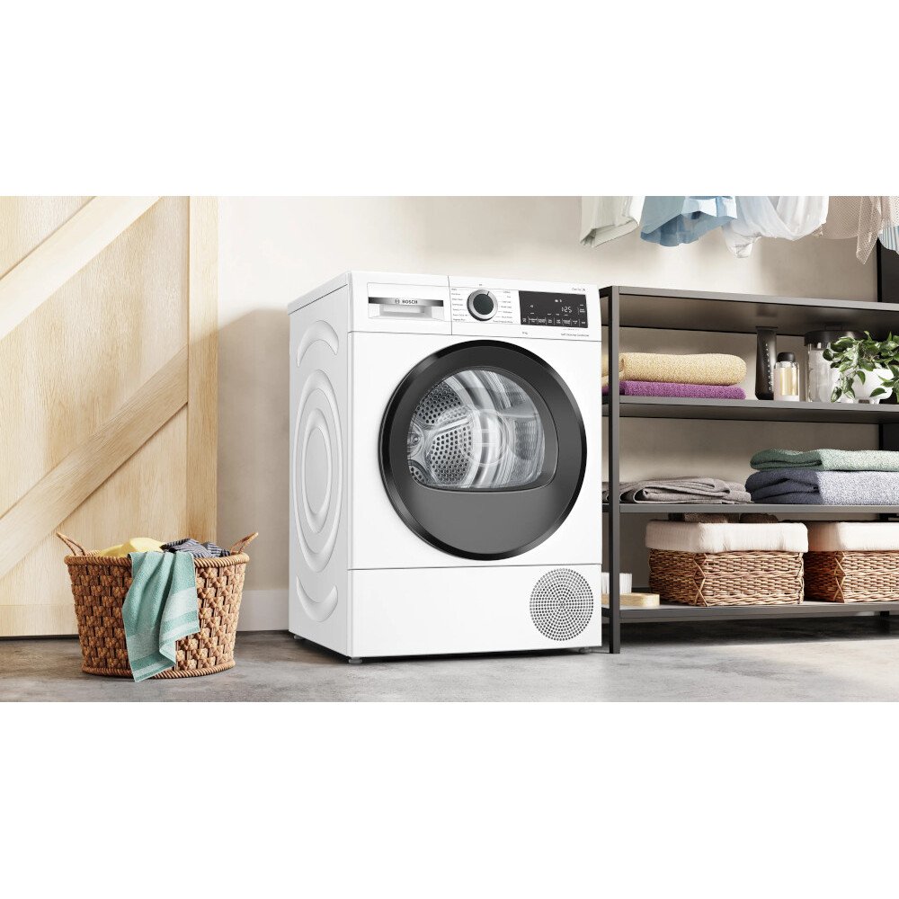 Bosch WQG24502GB Series 6 Heat Pump Tumble Dryer, 9kg, White, A+++ Rated