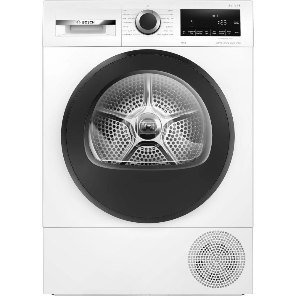 Bosch WQG24502GB Series 6 Heat Pump Tumble Dryer, 9kg, White, A+++ Rated
