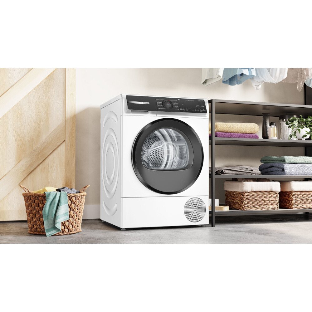 Bosch WQH246D9GB Series 6 Heat Pump Tumble Dryer, 9kg, White, A+++ Rated