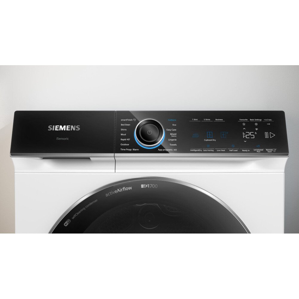 Siemens WR47B2C9GB Heat Pump Tumble Dryer, 9kg, White, A+++ Rated