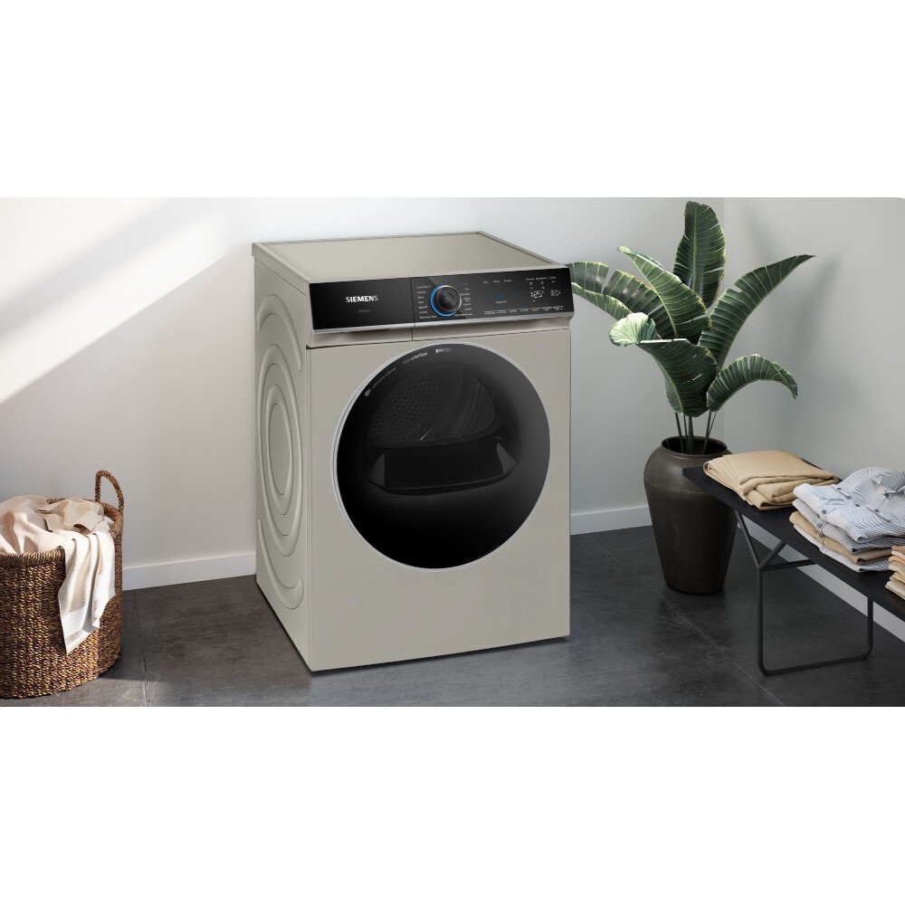 Siemens WR47B2CSGB iQ700 Heat Pump Tumble Dryer, 9kg, Silver, A+++ Rated