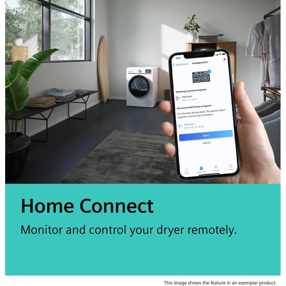 Siemens WR47B2CSGB iQ700 Heat Pump Tumble Dryer, 9kg, Silver, A+++ Rated