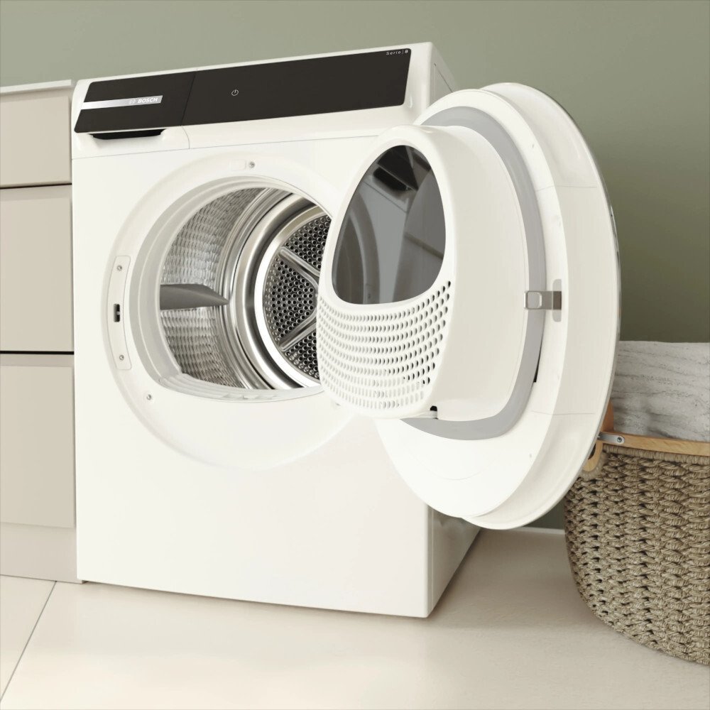 Bosch WRB247C9GB Series 8 Heat Pump Tumble Dryer, 9kg, White, A Rated