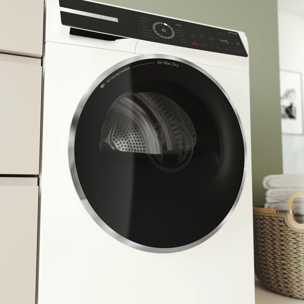 Bosch WRB247C9GB Series 8 Heat Pump Tumble Dryer, 9kg, White, A Rated