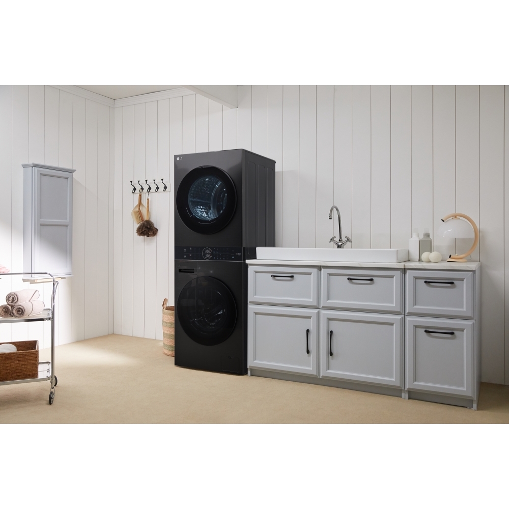 LG WT1210BBTN1 Washer Dryer, 12kg/10kg, 1400 Spin, Black, A Rated