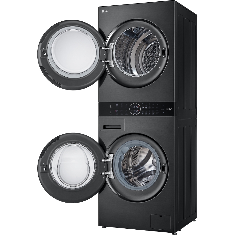 LG WT1210BBTN1 Washer Dryer, 12kg/10kg, 1400 Spin, Black, A Rated