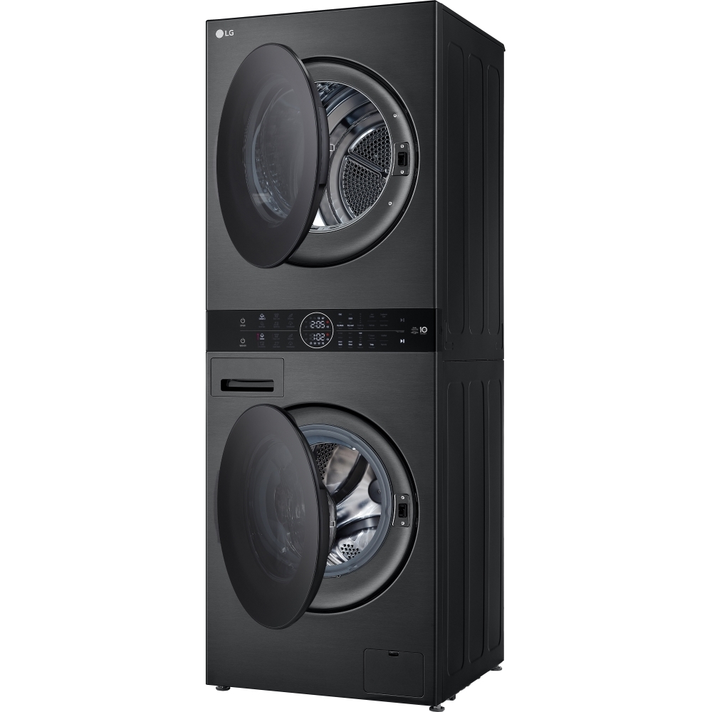 LG WT1210BBTN1 Washer Dryer, 12kg/10kg, 1400 Spin, Black, A Rated