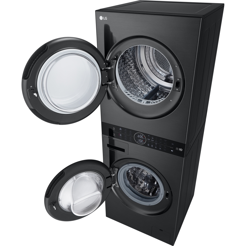 LG WT1210BBTN1 Washer Dryer, 12kg/10kg, 1400 Spin, Black, A Rated