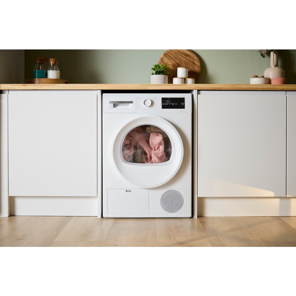 Bosch WTH85225GB Series 4 Heat Pump Tumble Dryer, 8kg, White, A++ Rated