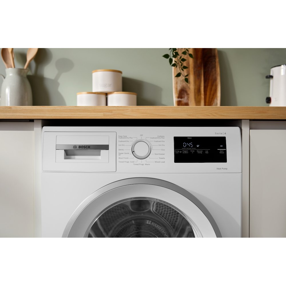 Bosch WTH85226GB Series 4 Heat Pump Tumble Dryer, 8kg, White, A++ Rated