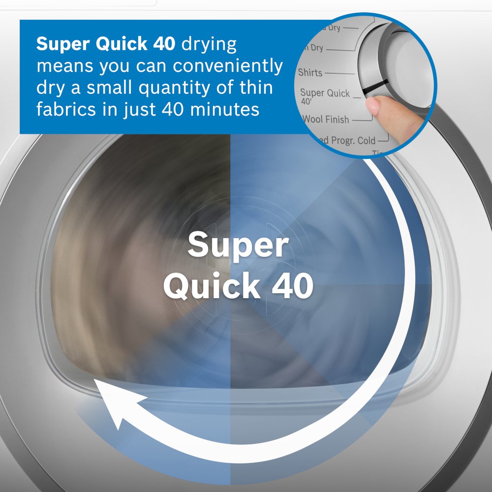 Bosch WTH85226GB Series 4 Heat Pump Tumble Dryer, 8kg, White, A++ Rated