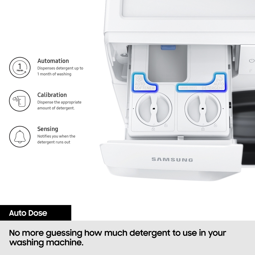 Samsung WW11DB7B94G Bespoke Series 7 AI Energy WiFi-enabled Washing Machine, 11kg, 1400 Spin, White, A Rated