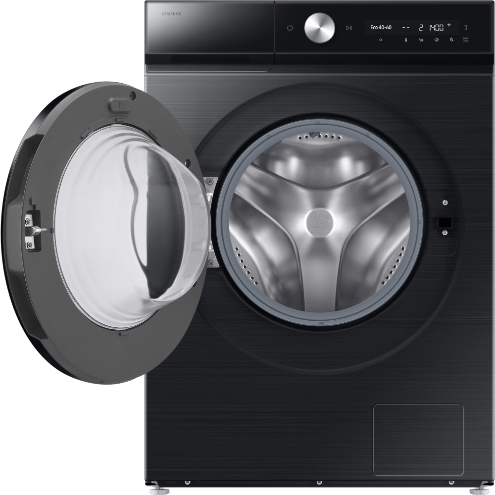 Samsung WW11DB8B95GBU1 Series 8 AI Energy Washing Machine, 11kg, 1400 Spin, Black, A Rated