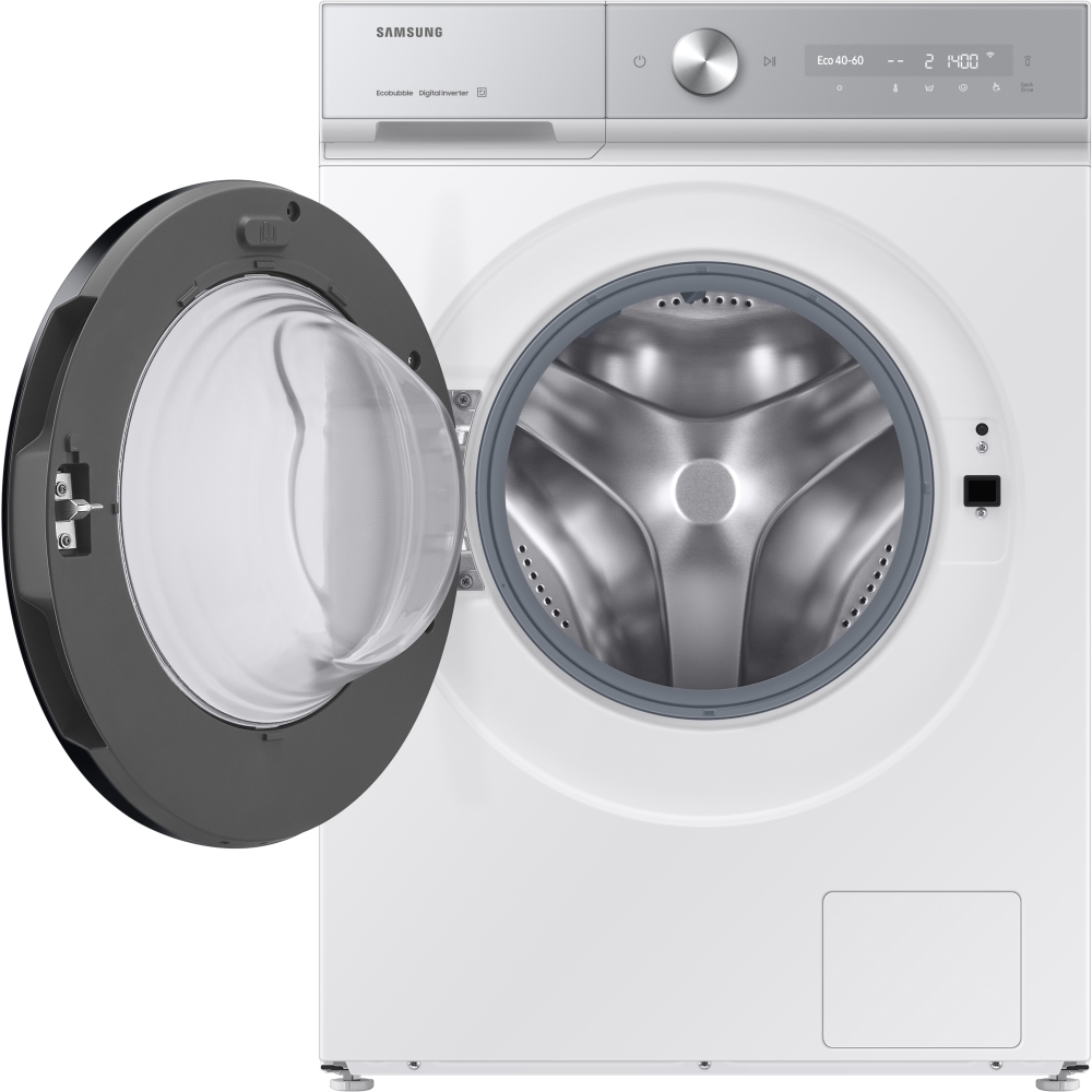 Samsung WW11DB8B95GHU1 Series 8 AI Energy Washing Machine, 11kg, 1400 Spin, White, A Rated