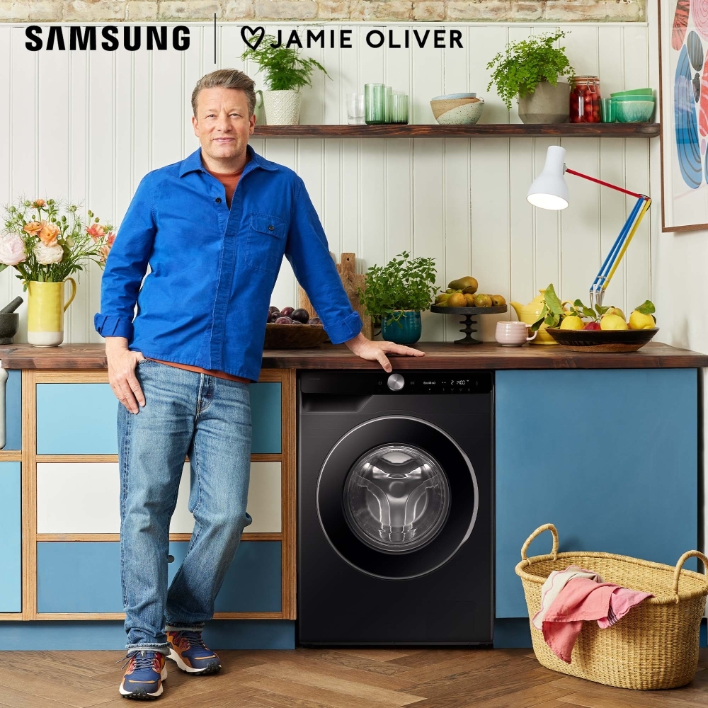 Samsung WW11DG6B25LBU1 Series 6 AI Energy Washing Machine, 11kg, 1400 Spin, Black, A Rated