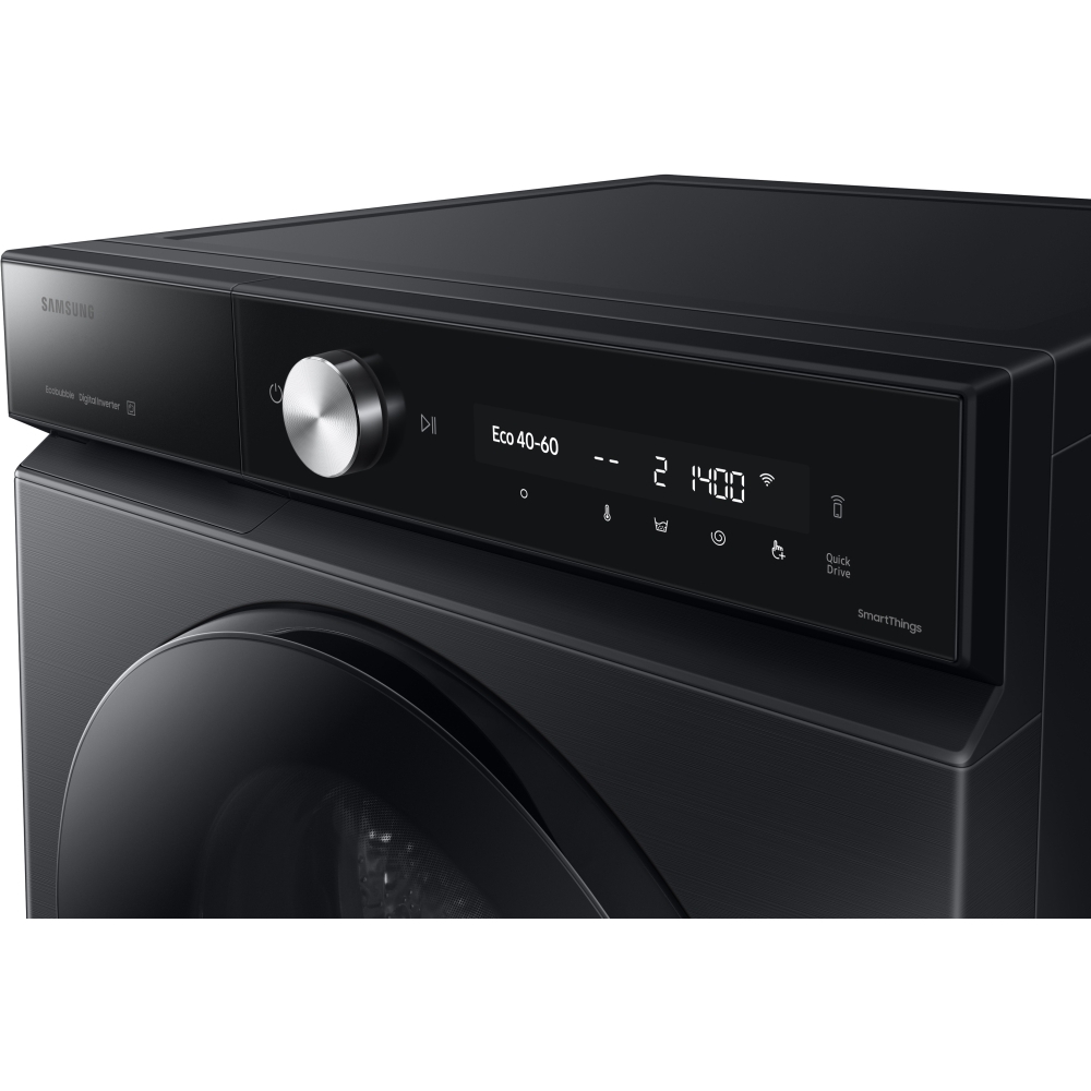 Samsung WW90DB8U95GBU1 Bespoke Series 8 AI Energy, QuickDrive, WiFi-enabled Washing Machine, 9kg, 1400 Spin, Black, A Rated