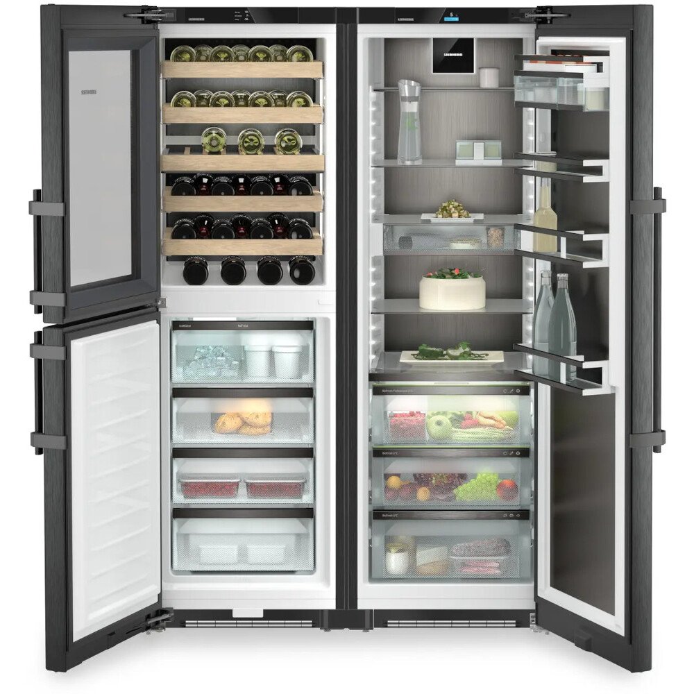 Liebherr XRCbs5295 American Fridge Freezer, Black, D Rated,  Plumbed