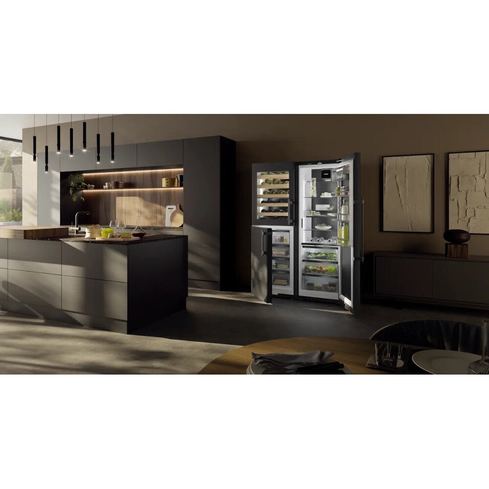 Liebherr XRCbs5295 American Fridge Freezer, Black, D Rated,  Plumbed