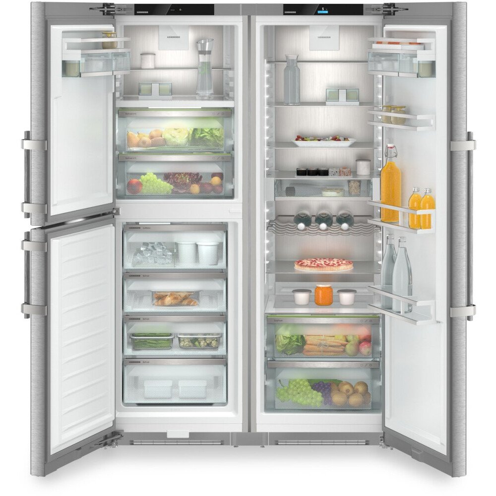 Liebherr XRCSD 5255 Prime BioFresh American Fridge Freezer,  Plumbed, Stainless Steel, D Rated