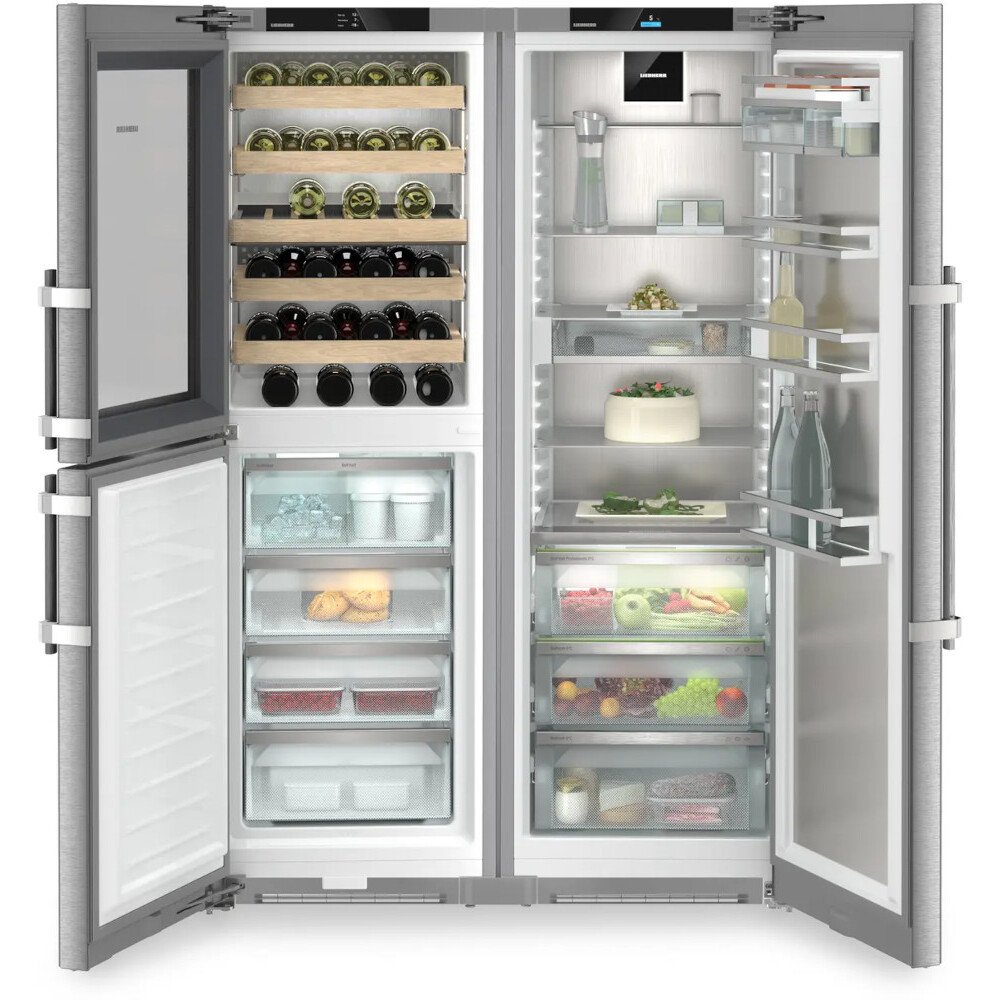 Liebherr XRCst5295 American Fridge Freezer,  Plumbed, Stainless Steel, D Rated