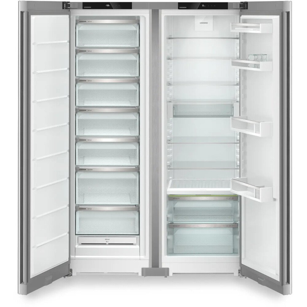 Liebherr XRFsf5225 American Fridge Freezer,  Non-Plumbed, Silver, D Rated