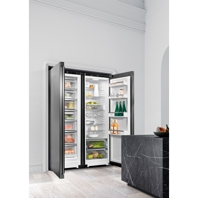 Liebherr XRFbd 5220 Plus American Fridge Freezer,  Non-Plumbed, Black, D Rated