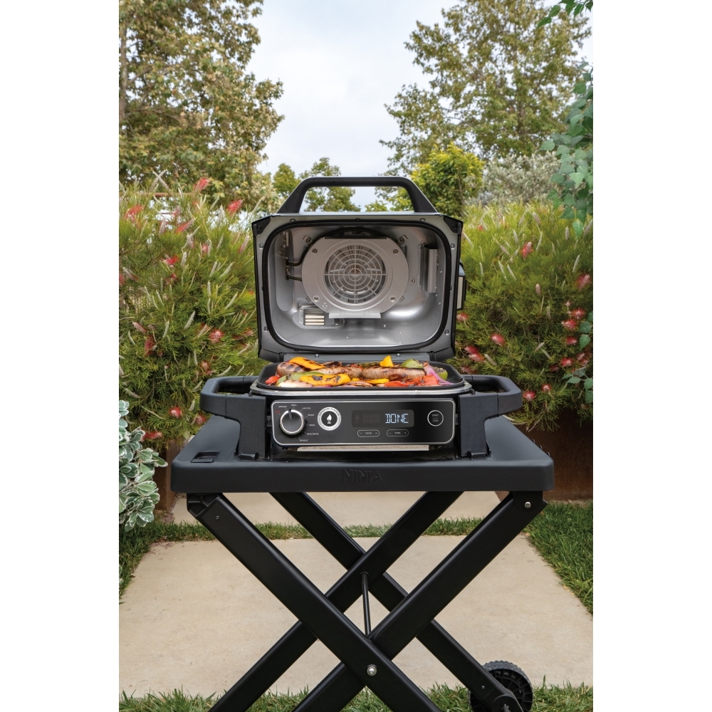 Ninja XSKGRLLSTDEUK Woodfire Electric BBQ Grill Stand, Black